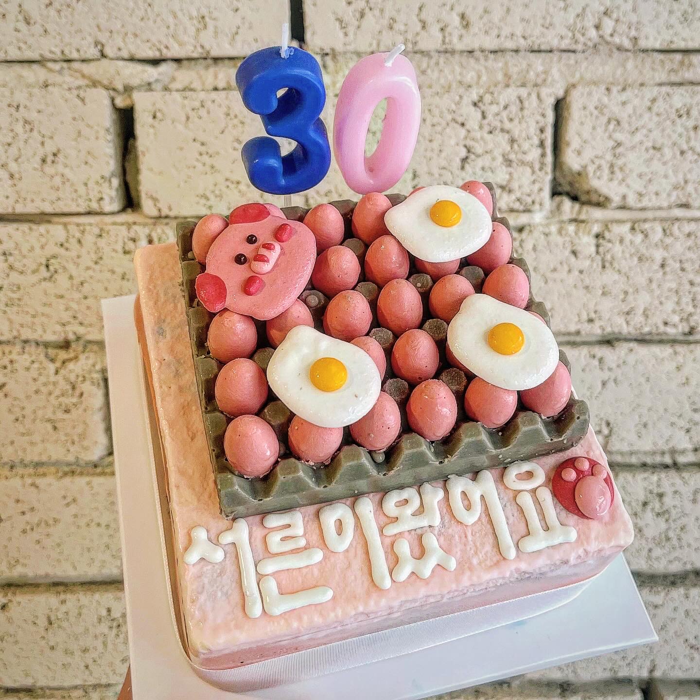 [MINI] 30살 (십이간지) 계란한판 케이크